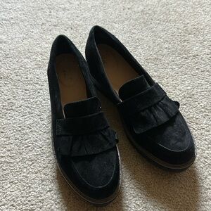 Clarks suede loafers size 8